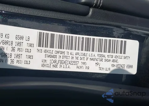 2014 Jeep Grand Cherokee Limited z USA, uszkodzony, nr VIN 1C4RJFBGXEC422557